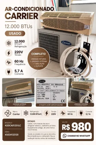 Ar condicionado gree 12000bts