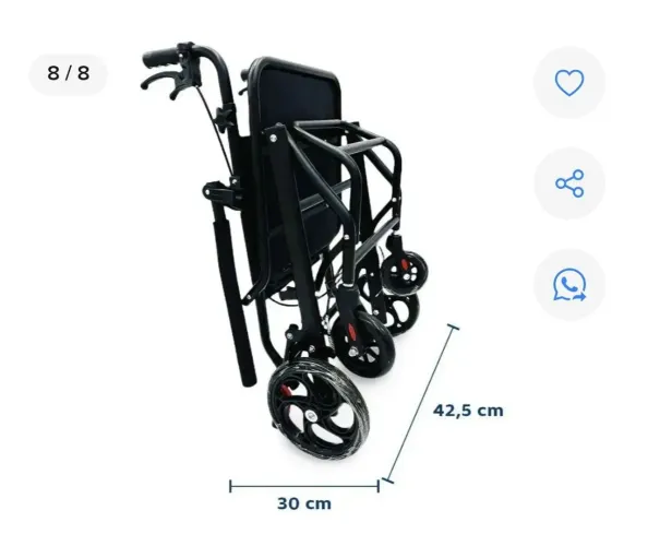 Cadeira de transporte D90 100kg Dallamed.
