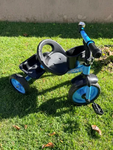 Triciclo Andador Infantil com duas Cestinha para Criança Até 25kg (Azul)
