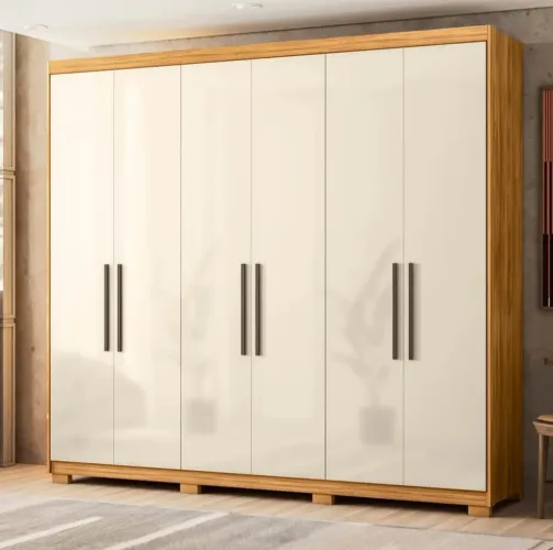 Guarda roupa casal 6 portas e 6 gavetas 100%MDF 2,40 de largura NOVO a pronta entrega