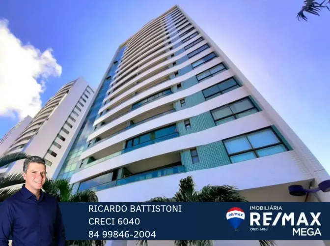 Apart. no Cond. Bossa Nova em Capim Macio c/ 123 m², 4 dormitórios, andar alto