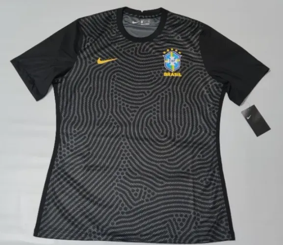 Camisa Seleção Brasileira 2021/ 22 Preta Manga Curta