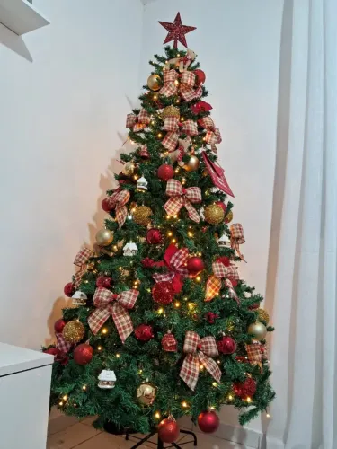 ÁRVORE DE NATAL 210cm ALTURA R$ 220,00 COMPLETA