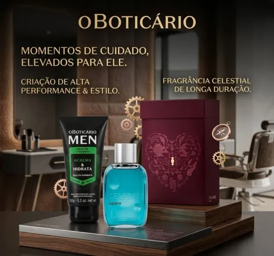 Combo Presente Masculino Celebre Agora O Boticário (Perfume + Pós Barba)