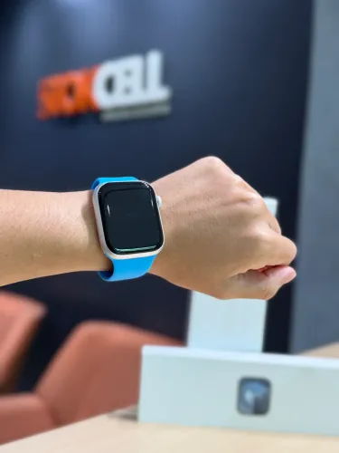 Apple Watch Séries 9 45m GPS SILVER Seminovo Completo