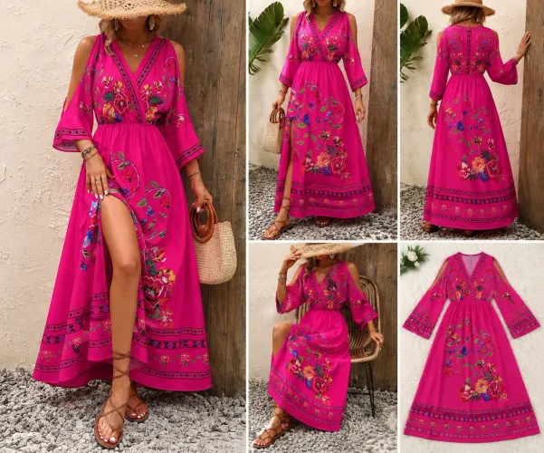 Vestido Longo Floral Breezaya | Tamanho P | R$ 40,00