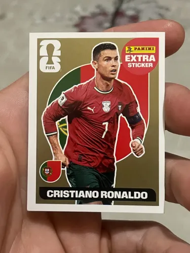 Figurinha cristiano ronaldo ouro