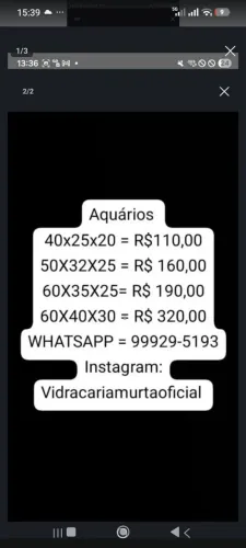 Aquários novos