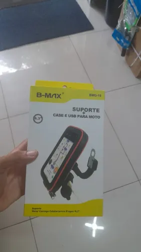 Suporte para moto com case e usb aprova d'água
