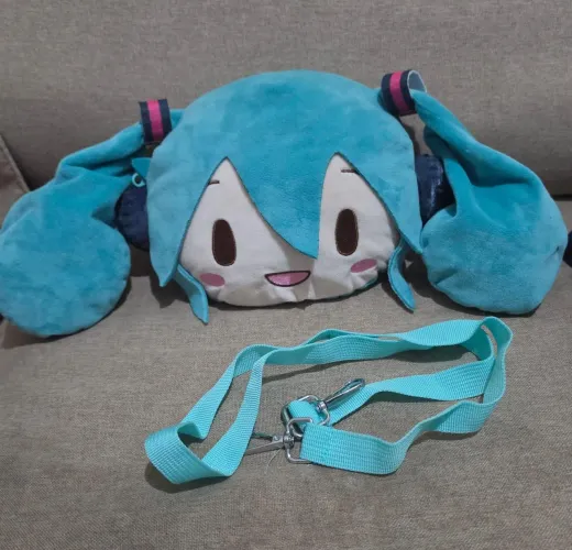 Bolsa pelúcia hatsune miku