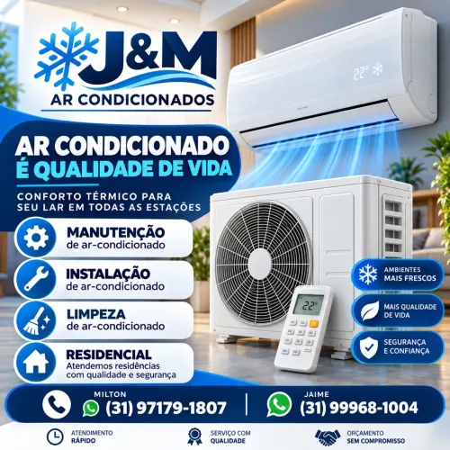Manutenção, limpeza e instalação de Ar condicionado em bh