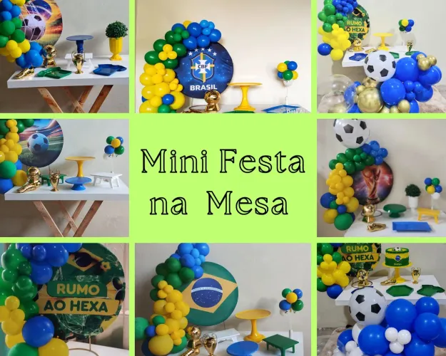?Mini festa na Mesa?Tema Seleção ?<br>? Mini Festa na Mesa ? Tema Seleção
