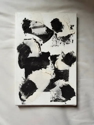 Quadro decorativo abstrato em tela - estilo moderno minimalista