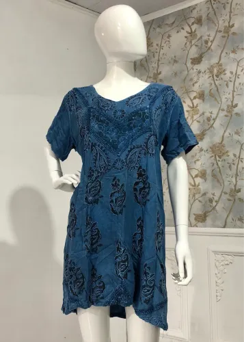 vestido bordado importado índia 