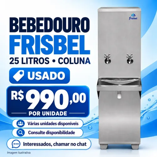 Bebedouro Frisbel 25 litros de coluna