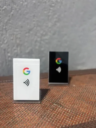 Placa de Acrilico NFC para Avaliação no google