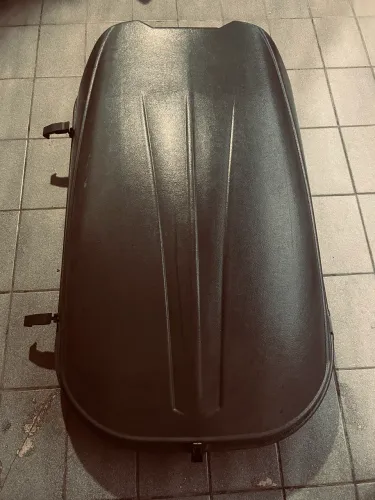 Bagageiro teto p/carro com chave projecar 600 litros preto