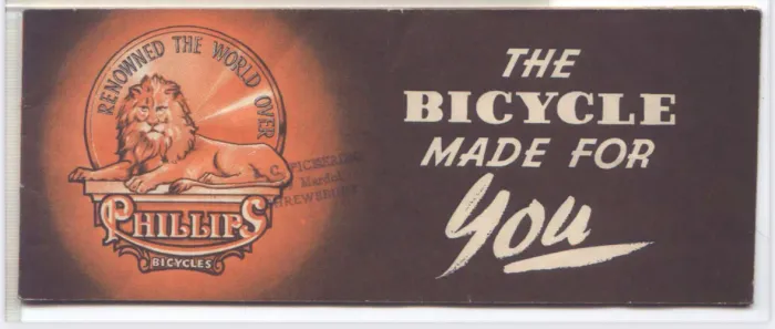 Catalogo Bicicleta Antiga Phillips 1950 