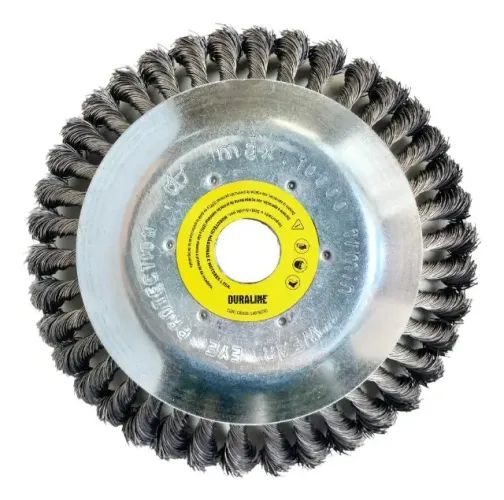 Escova de aço rotativa para roçadeira de 30cc e acima ( Duraline )