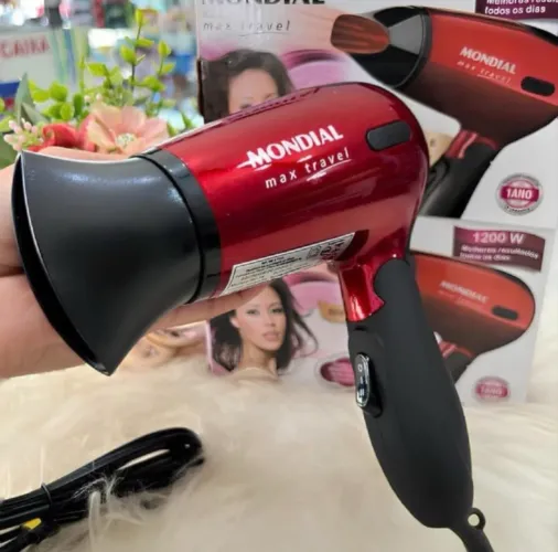 Secador de Cabelo Mondial Max Travel 1200W Bivolt Dobrável Portátil
