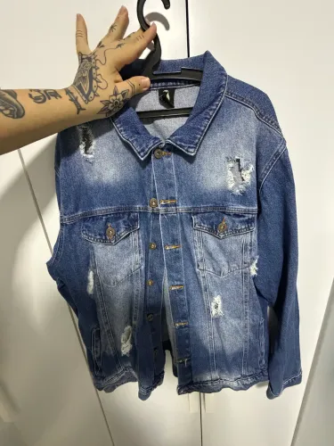 Jaqueta jeans destroyer south e co. Tamanho XG