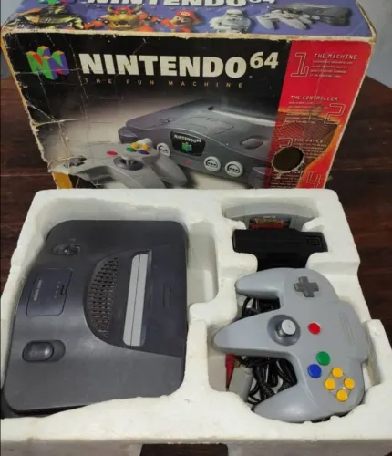 Nintendo 64 Original Completo com Caixa - Funcionando Perfeitamente