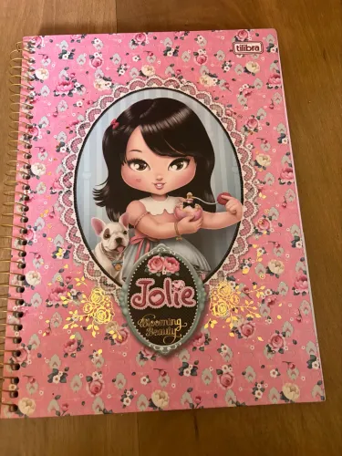 Caderno Jolie blooming beauty 96 folhas capa dura
