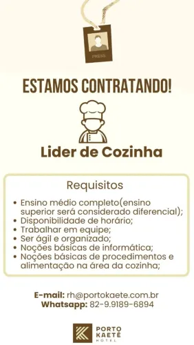 contrata -se , não perca você essa oportunidade de fazer parte da nossa equipe .