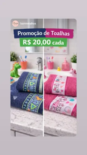 Toalha de banho mmarthan a partir de R$20,00 cada.