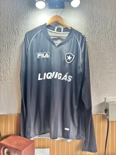 Camiseta Botafogo Fila XG manga comprida 2009 preta