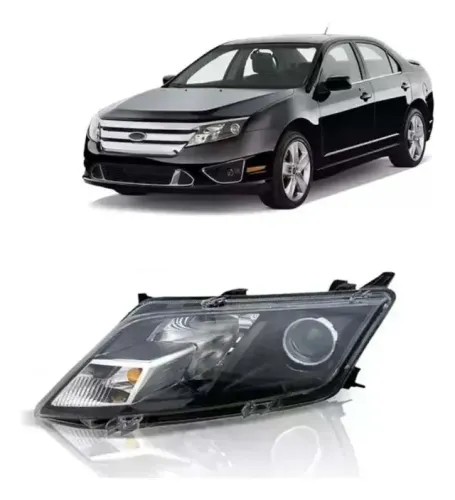 Farol Ford Fusion 2010 2011 2012 Lado Esquerdo Mascara Negra