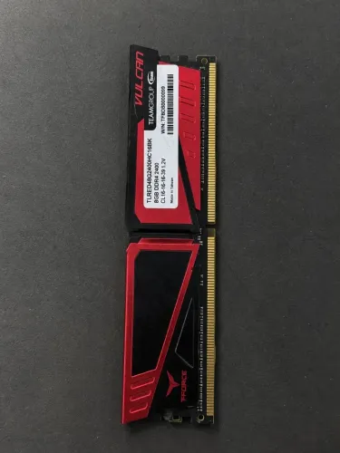 Memória RAM Gamer T-Force Vulcan 8GB DDR4 2400MHz