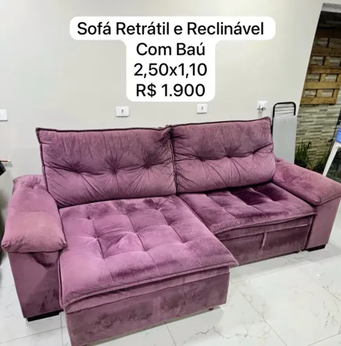 Vendo sofá com baú grande
