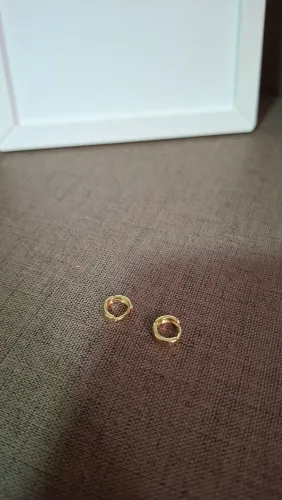 Brinco Argolinha 6mm Banhado a Ouro 18K - Lisa e Polida Unissex