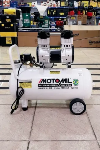 Compressor de Ar Odontológico 120psi 50 Litros 2 HP - Motomil (Novo)