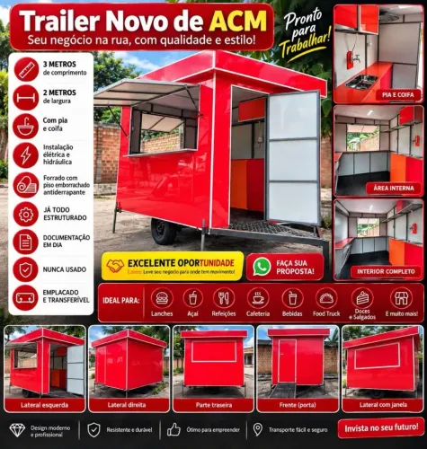 Trailer Carrinho Lanche