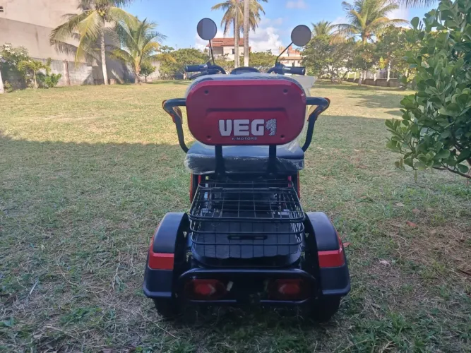 Triciclo Elétrico Veg S250 Zub 600w 3 Lugares 2026 Vermelho