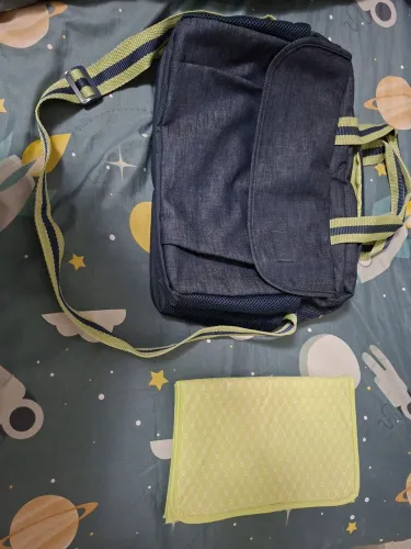Bolsa mamãe bebê natura com trocador nova