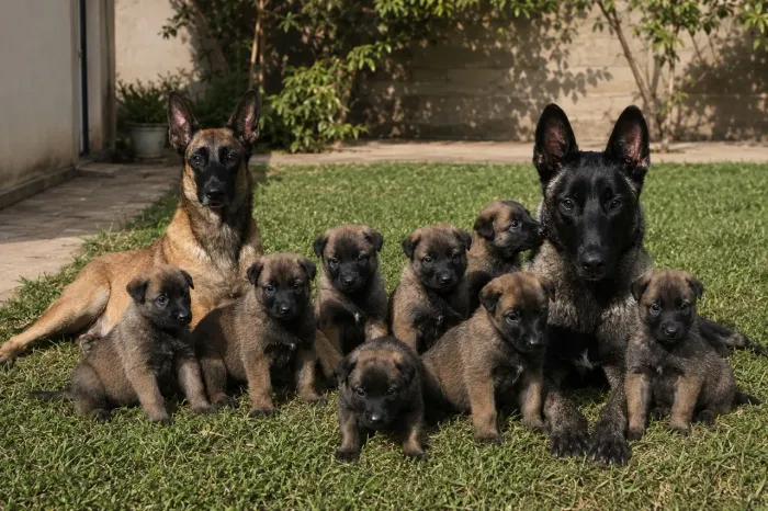 Pastor belga malinois gene de legítimos cães policiais 