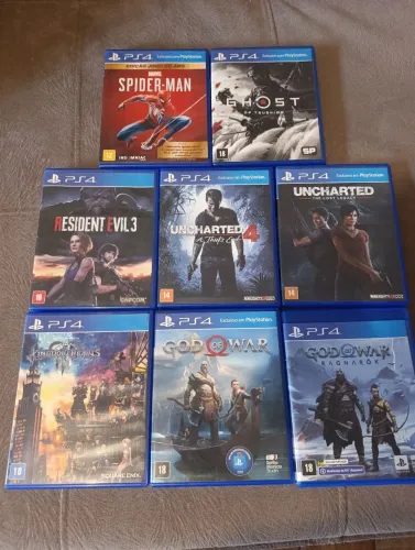 Lote 8 jogos ps4 só filé