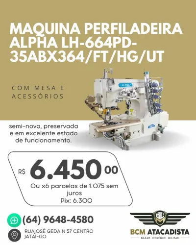 Máquina de Costura Perfiladeira ou Galoneira