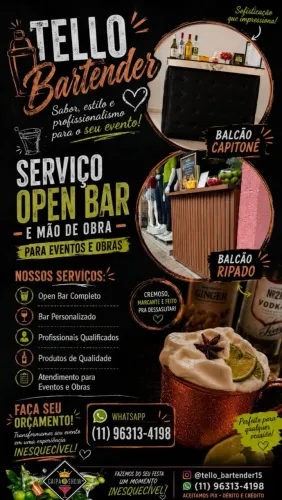 Bar de drinks Tellobartender * 