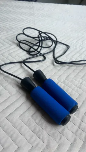 Corda de Pular Fitness ? Azul e Preta