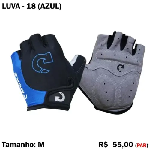 Luva de Ciclismo com Gel (Meio Dedo)