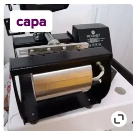 Vendo prensa térmica cilíndrica usada somente uma vez