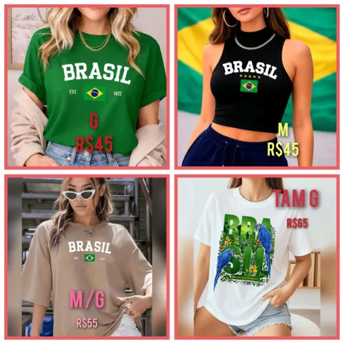 Camisas do Brasil feminina