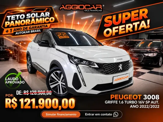 Peugeot 3008 Griffe 1.6 Turbo 16V 5P Aut. 2022