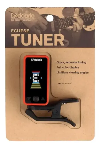 Afinador Cromático Vermelho D'Addario Eclipse PW-CT-17RD.