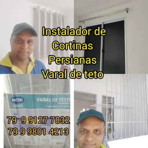 Instalador de Cortinas persianas e varal de teto