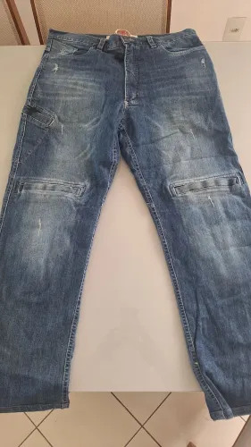 Calça jeans HLX masculina para motociclismo, tamanho 44.